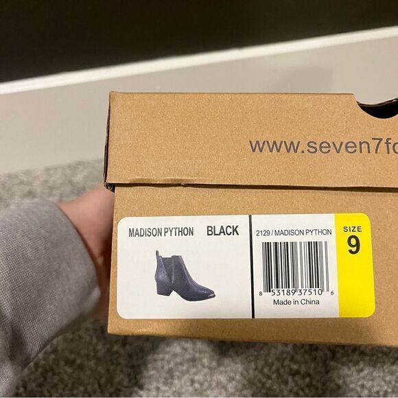 SEVEN7 Madison Python Pointed Bootie - Picture 8 of 15